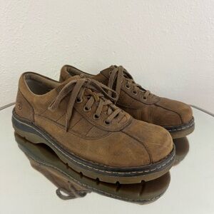 DR. MARTENS Vintage 90s Unisex Light Brown Suede Leather John Lace Up Oxfords
